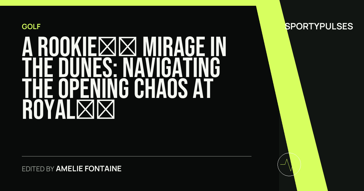SportyPulses story card for A Rookie’s Mirage in the Dunes: Navigating the Opening Chaos at Royal Birkdale