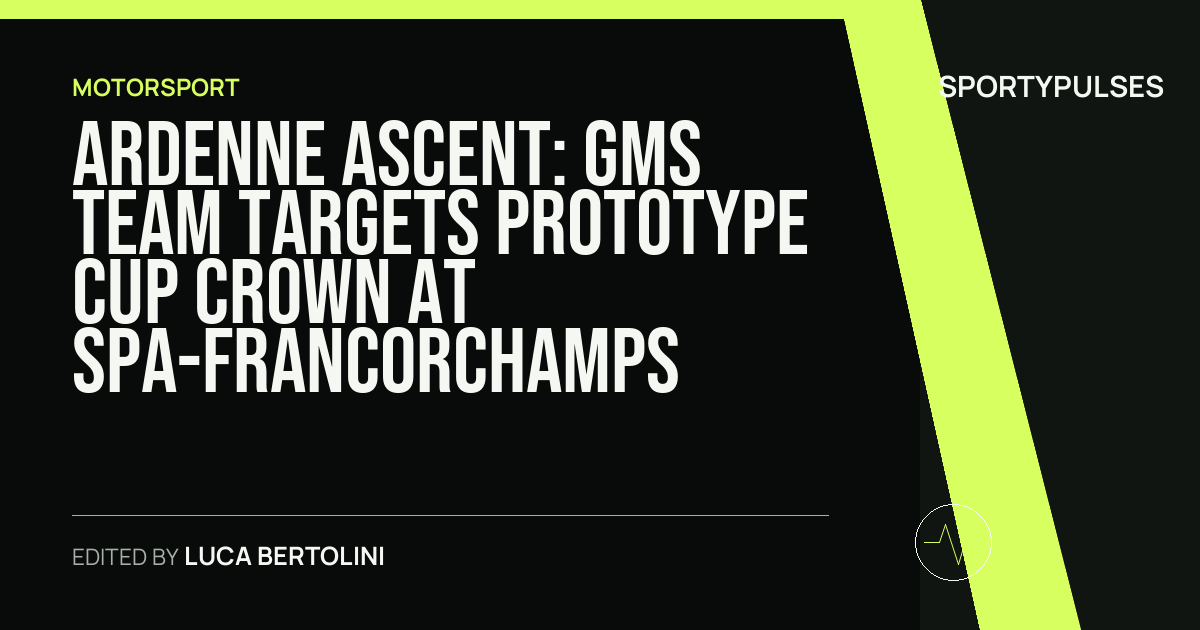 SportyPulses story card for Ardenne Ascent: GMS Team Targets Prototype Cup Crown at Spa-Francorchamps