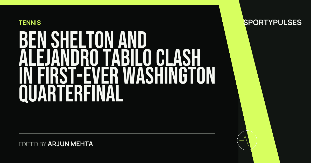 Image accompanying coverage of Ben Shelton and Alejandro Tabilo Clash in First-Ever Washington Quarterfinal