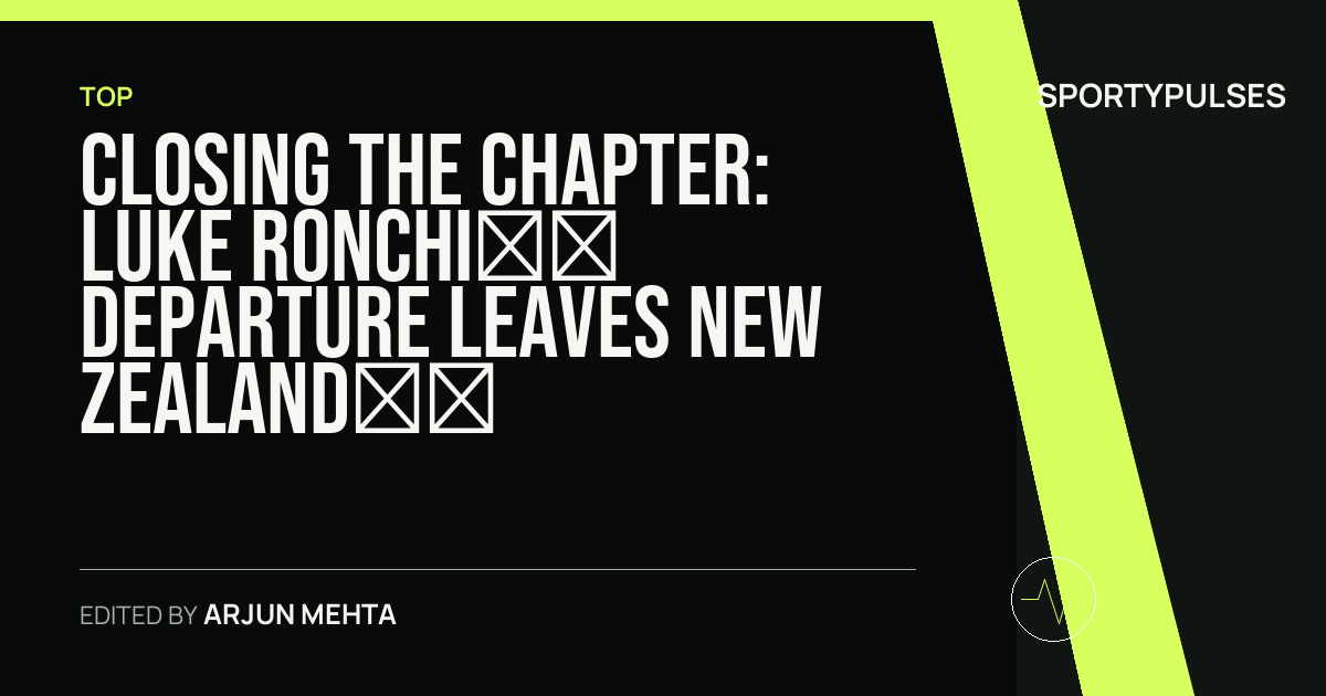 Image accompanying coverage of Closing the Chapter: Luke Ronchi’s Departure Leaves New Zealand Facing a Crucial Cultural Void