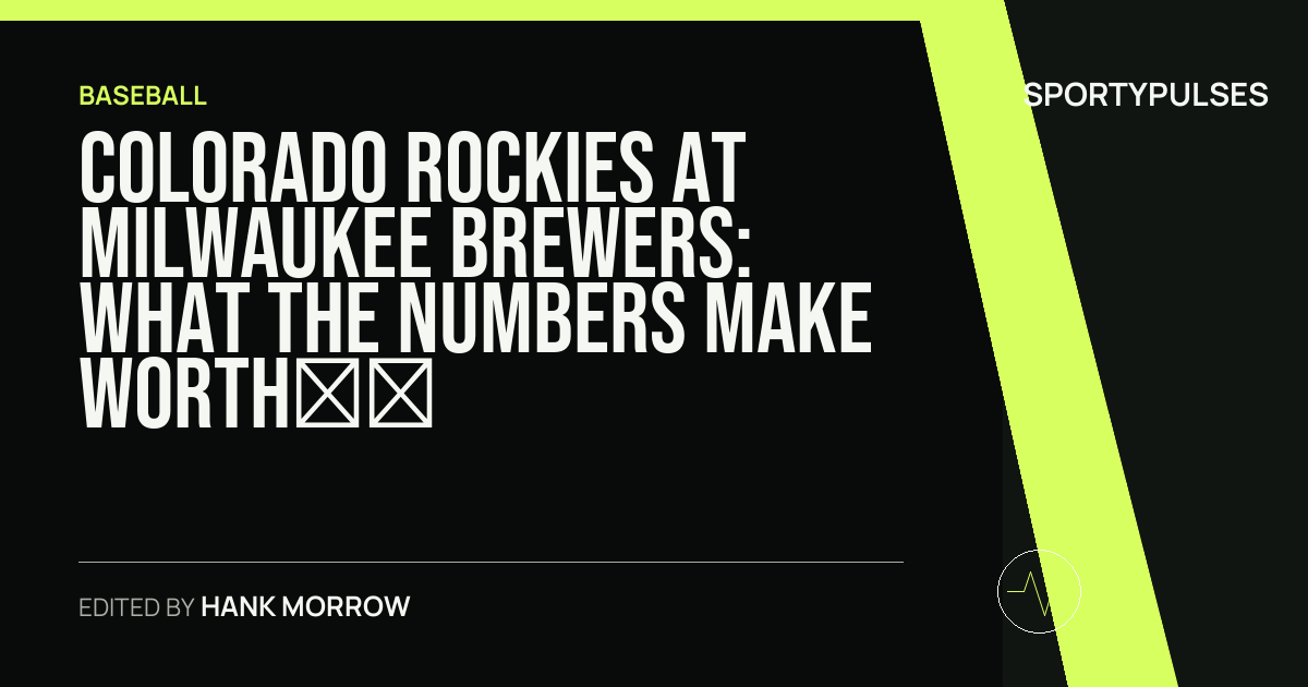 Colorado Rockies at Milwaukee Brewers: what the numbers make worth watching