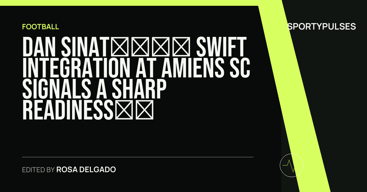 Image accompanying coverage of Dan Sinaté’s Swift Integration at Amiens SC Signals a Sharp Readiness for Ligue 3