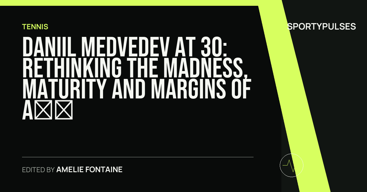 Image accompanying coverage of Daniil Medvedev at 30: Rethinking the Madness, Maturity and Margins of a Tour Veteran
