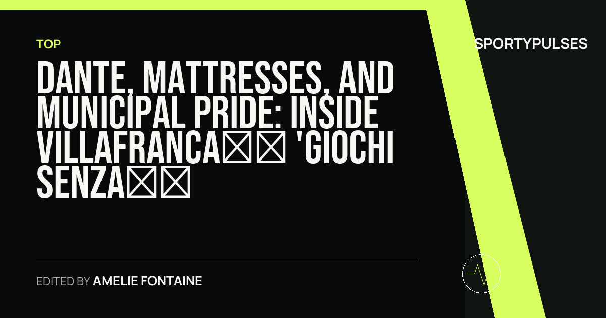 Image accompanying coverage of Dante, Mattresses, and Municipal Pride: Inside Villafranca’s 'Giochi senza campanile' Revival