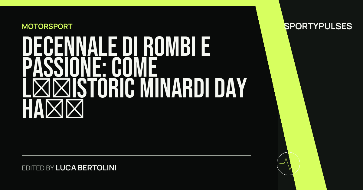 SportyPulses story card for Decennale di Rombi e Passione: Come l’Historic Minardi Day Ha Ridefinito il Motorsport Storico a Imola