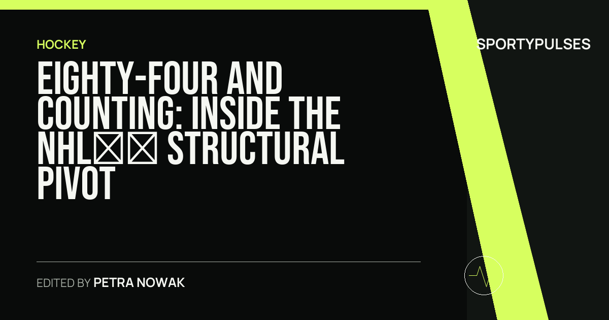 Image accompanying coverage of Eighty-Four and Counting: Inside the NHL’s Structural Pivot