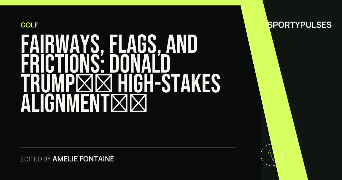 Image accompanying coverage of Fairways, Flags, and Frictions: Donald Trump’s High-Stakes Alignment with LIV Golf and Traditional Sport