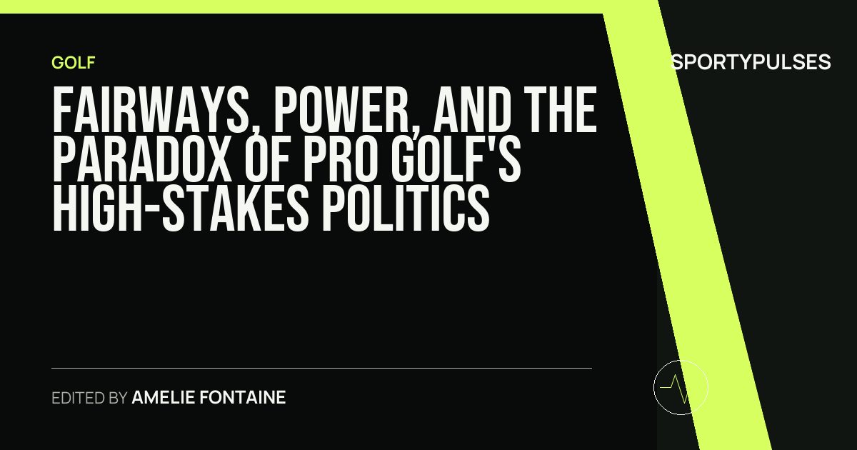 Image accompanying coverage of Fairways, Power, and the Paradox of Pro Golf's High-Stakes Politics