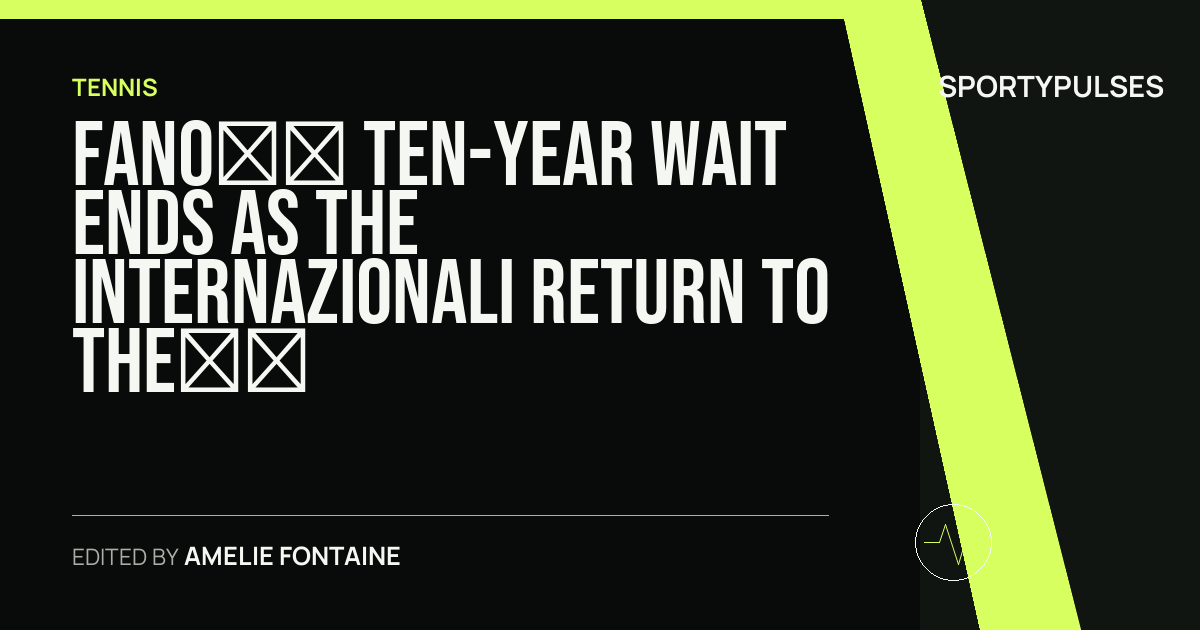 Image accompanying coverage of Fano’s Ten-Year Wait Ends as the Internazionali Return to the Adriatic