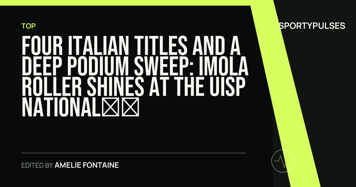 SportyPulses story card for Four Italian Titles and a Deep Podium Sweep: Imola Roller Shines at the Uisp National Championships