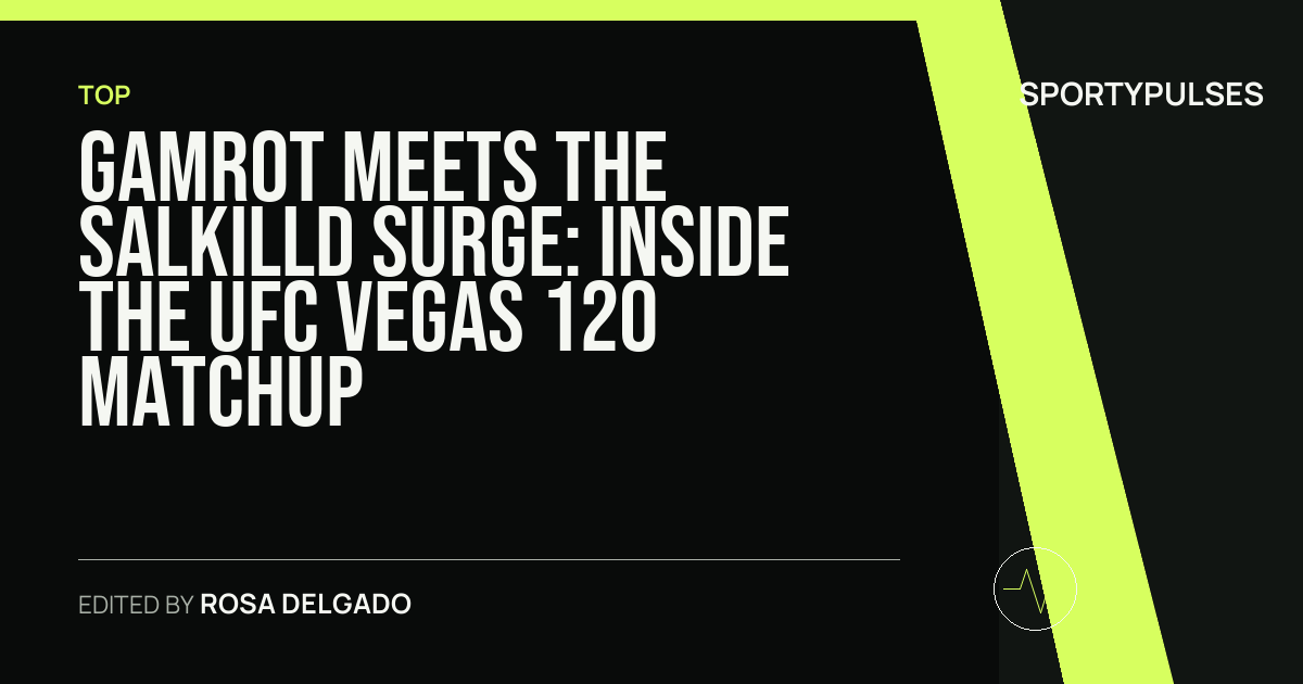 SportyPulses story card for Gamrot Meets the Salkilld Surge: Inside the UFC Vegas 120 Matchup