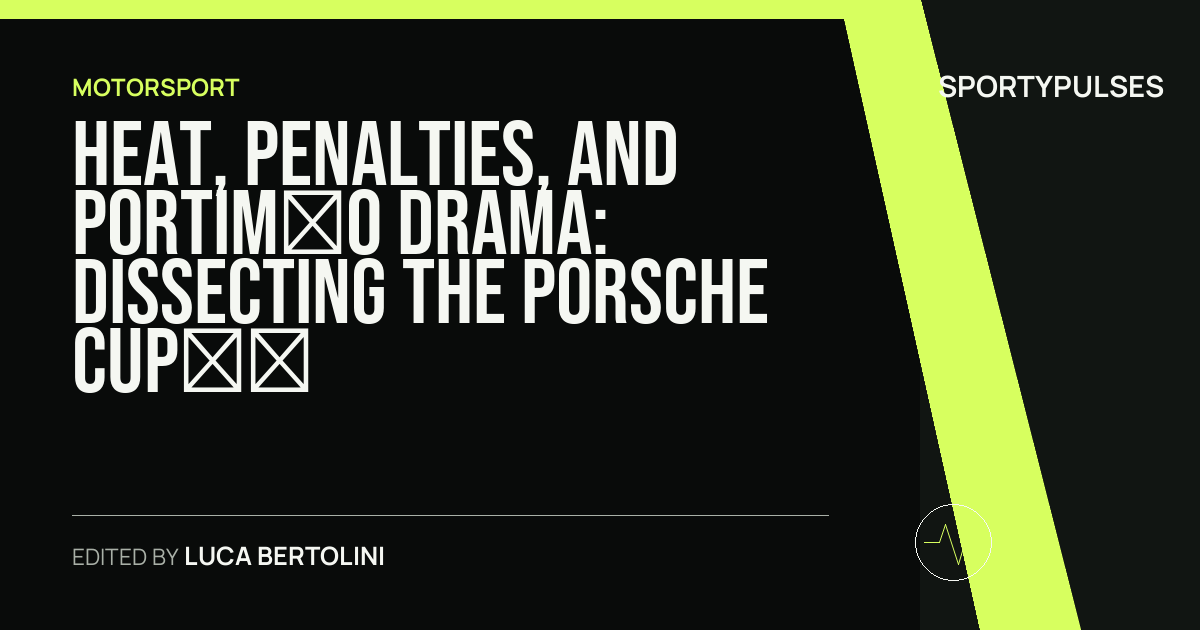 Image accompanying coverage of Heat, Penalties, and Portimão Drama: Dissecting the Porsche Cup Chaos at the Autódromo Internacional do Algarve