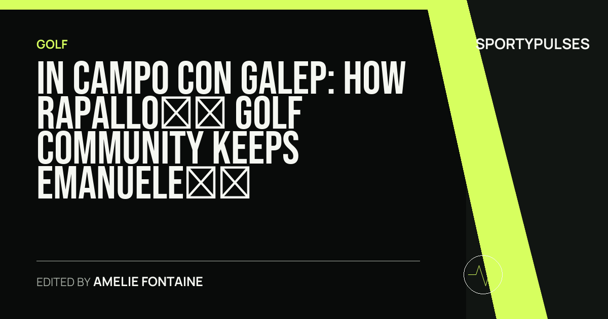 Image accompanying coverage of In Campo con Galep: How Rapallo’s Golf Community Keeps Emanuele Galeppini’s Fairway Memory Alive