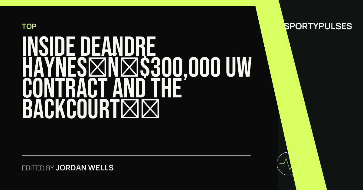 Image accompanying coverage of Inside DeAndre Haynes’ $300,000 UW Contract and the Backcourt Resume He Brings to Montlake