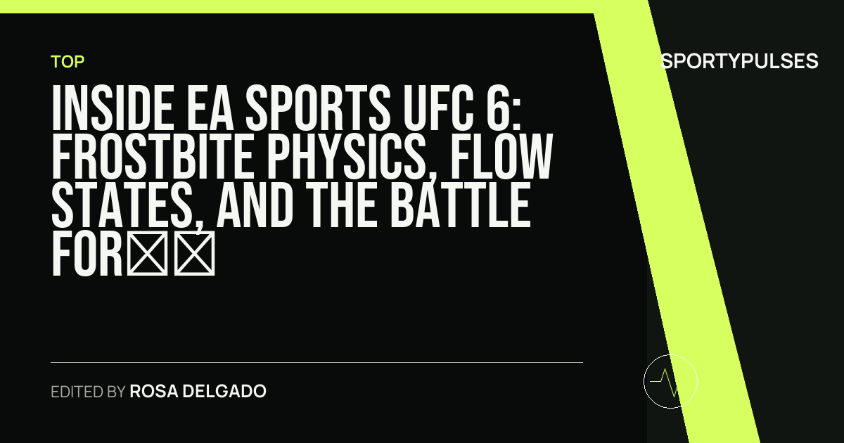 SportyPulses story card for Inside EA Sports UFC 6: Frostbite Physics, Flow States, and the Battle for Octagon Authenticity
