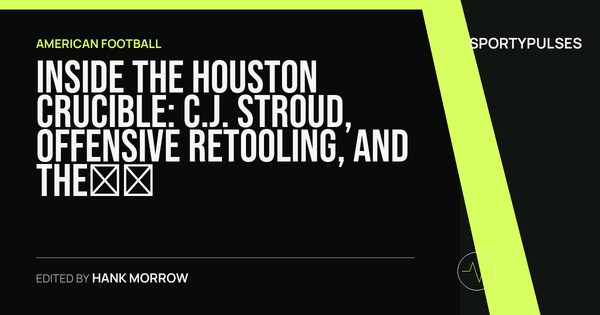 Image accompanying coverage of Inside the Houston Crucible: C.J. Stroud, Offensive Retooling, and the Anatomy of Texans' January Rise