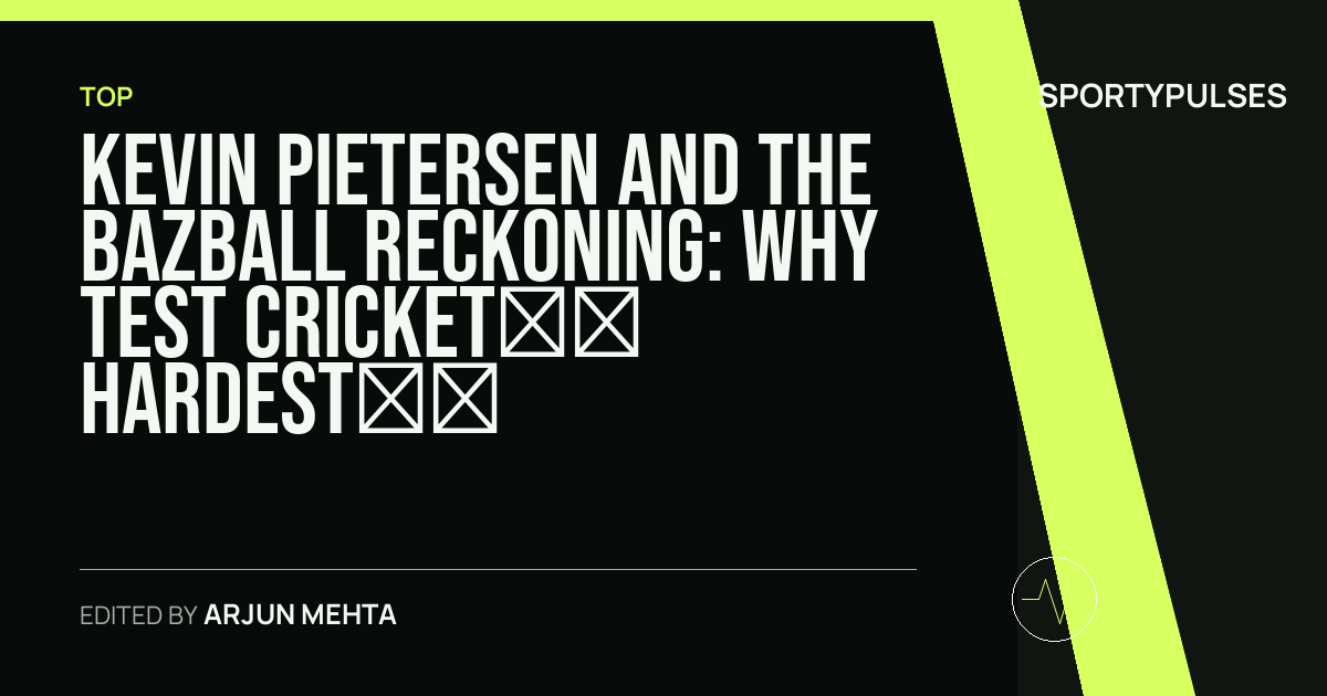 Image accompanying coverage of Kevin Pietersen and the Bazball Reckoning: Why Test Cricket’s Hardest Truths Refuse to Stay Buried