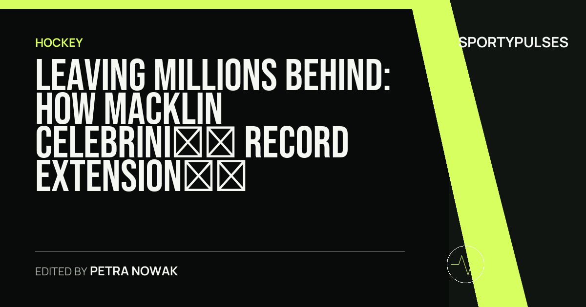 SportyPulses story card for Leaving Millions Behind: How Macklin Celebrini’s Record Extension Reshapes the Sharks’ Financial Horizon