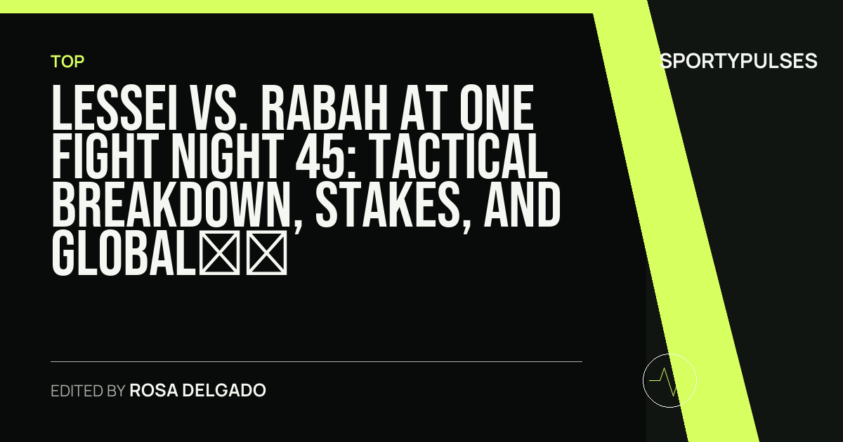 Image accompanying coverage of Lessei vs. Rabah at ONE Fight Night 45: Tactical Breakdown, Stakes, and Global Viewing Logistics
