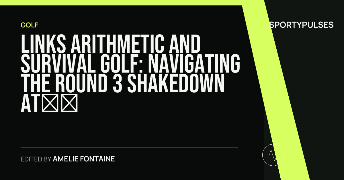 Image accompanying coverage of Links Arithmetic and Survival Golf: Navigating the Round 3 Shakedown at Royal Birkdale