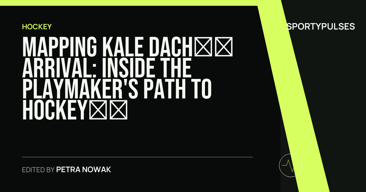 Image accompanying coverage of Mapping Kale Dach’s Arrival: Inside the Playmaker's Path to Hockey Valley