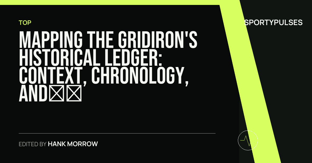 SportyPulses story card for Mapping the Gridiron's Historical Ledger: Context, Chronology, and the Evolution of Pro Football's Shrine