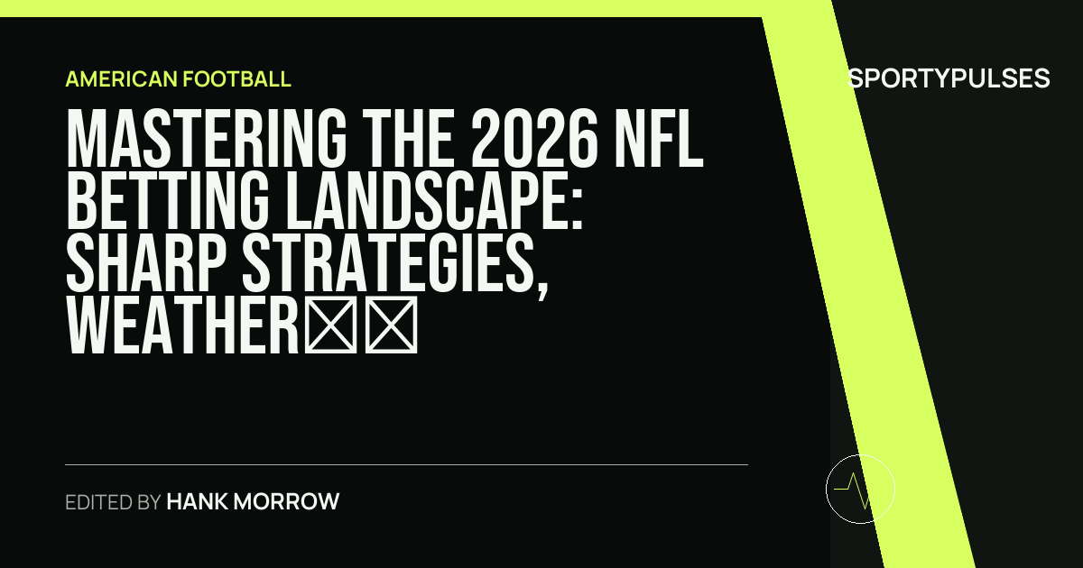 Image accompanying coverage of Mastering the 2026 NFL Betting Landscape: Sharp Strategies, Weather Metrics, and Bankroll Discipline