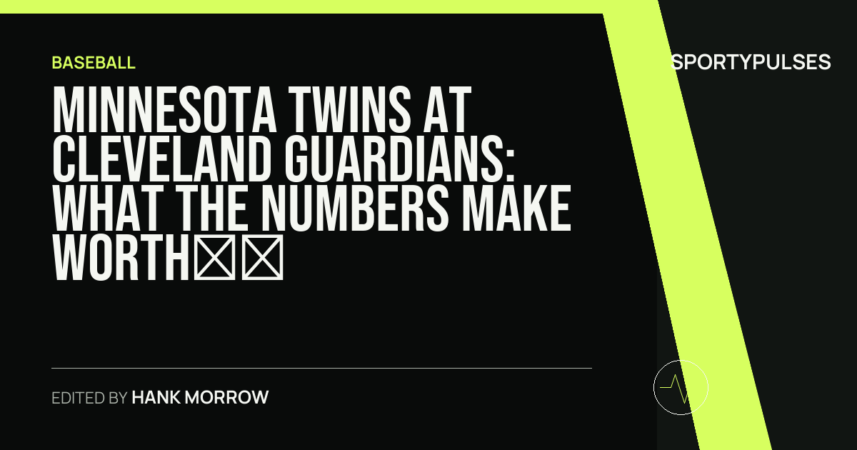 Minnesota Twins at Cleveland Guardians: what the numbers make worth watching
