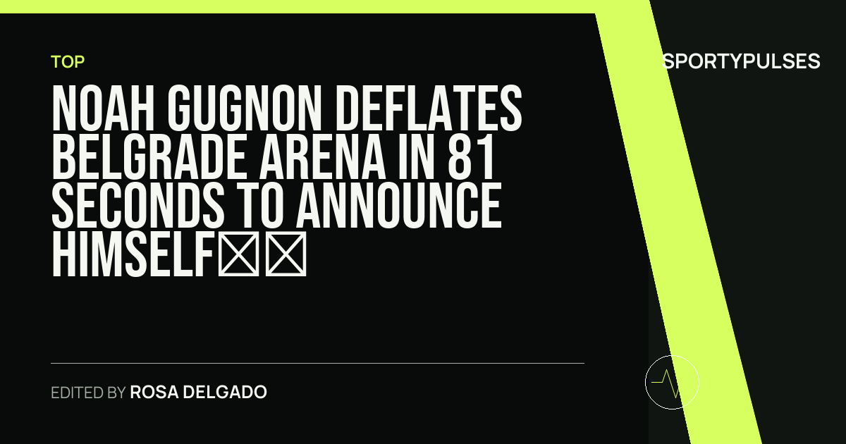 Image accompanying coverage of Noah Gugnon Deflates Belgrade Arena in 81 Seconds to Announce Himself on the UFC Stage