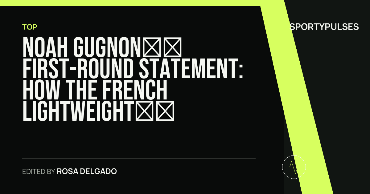 Image accompanying coverage of Noah Gugnon’s First-Round Statement: How the French Lightweight Silenced Belgrade in His UFC Debut