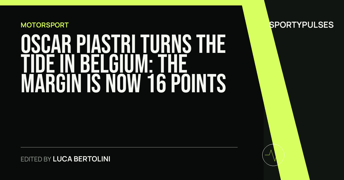 Image accompanying coverage of Oscar Piastri turns the tide in Belgium: The margin is now 16 points