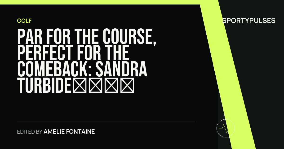 Image accompanying coverage of Par for the Course, Perfect for the Comeback: Sandra Turbide’s Playoff Redemption