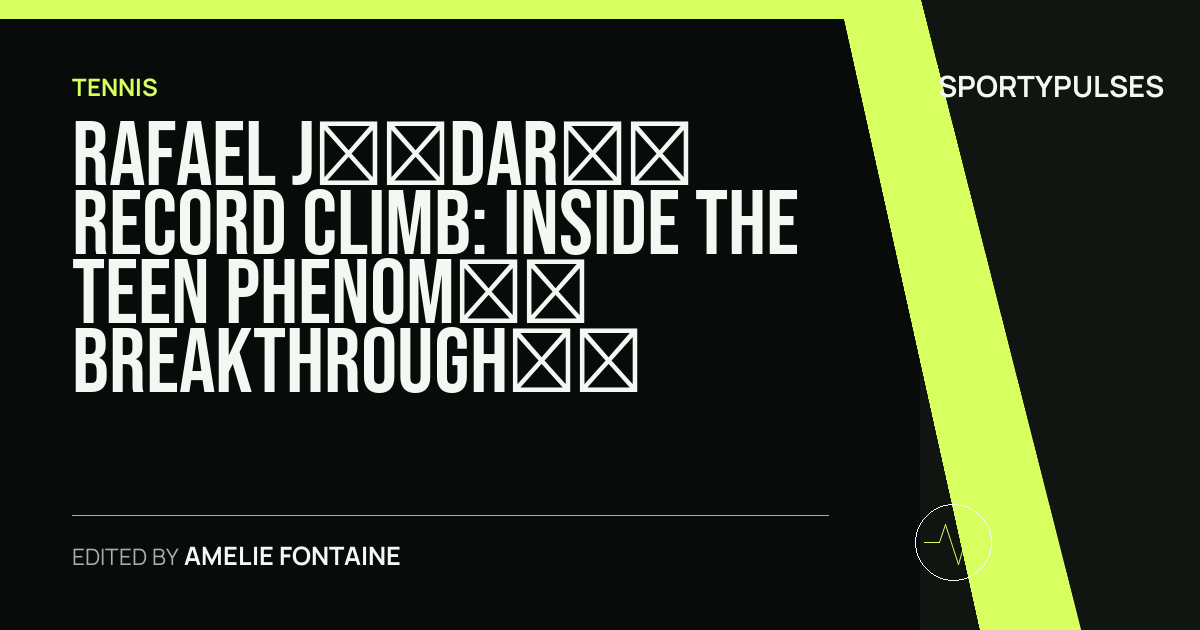 Image accompanying coverage of Rafael Jódar’s Record Climb: Inside the Teen Phenom’s Breakthrough Into the World Top 20
