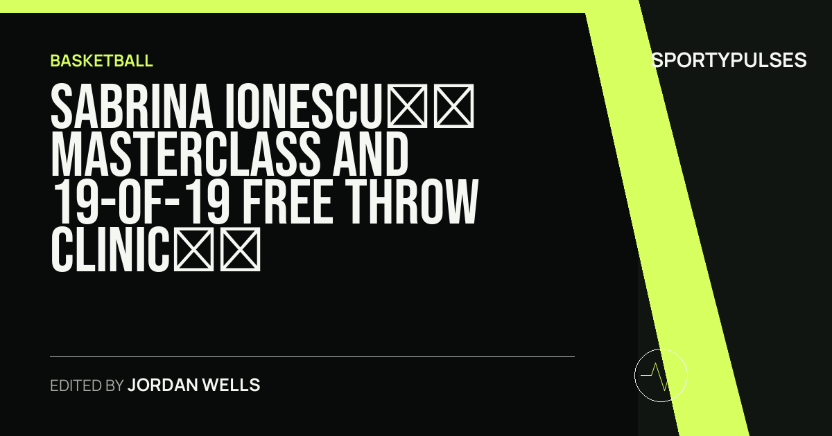Image accompanying coverage of Sabrina Ionescu’s Masterclass and 19-of-19 Free Throw Clinic Extinguish Phoenix Mercury