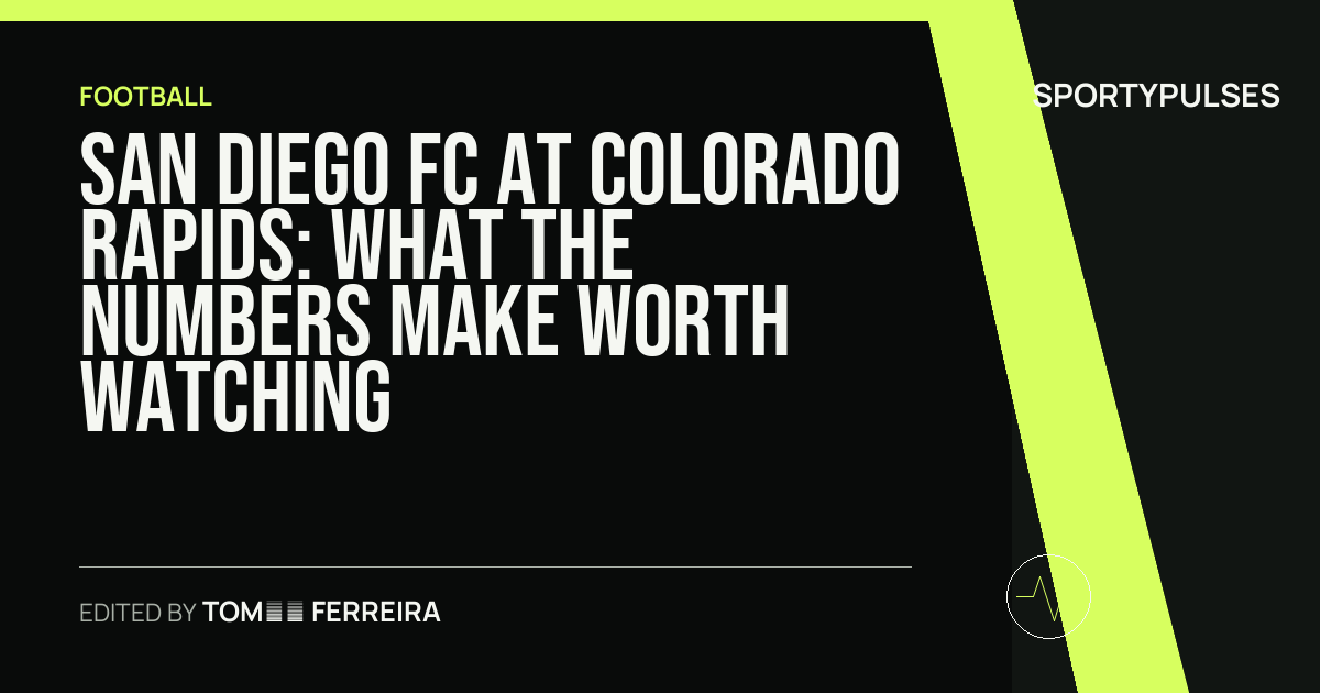 San Diego FC at Colorado Rapids: what the numbers make worth watching