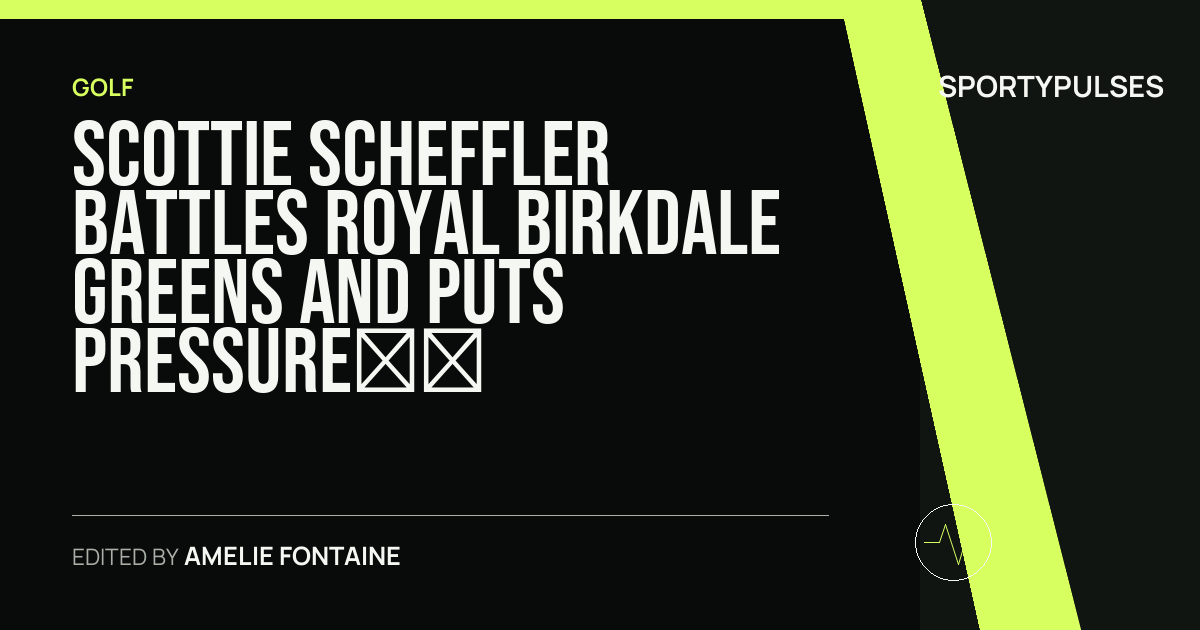 Image accompanying coverage of Scottie Scheffler Battles Royal Birkdale Greens and Puts Pressure on Open Championship Field