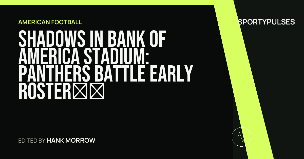 Image accompanying coverage of Shadows in Bank of America Stadium: Panthers Battle Early Roster Attrition