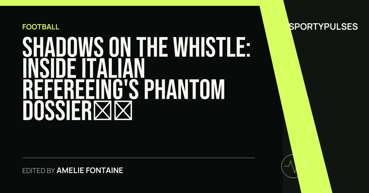 Image accompanying coverage of Shadows on the Whistle: Inside Italian Refereeing's Phantom Dossier and Grade-Tampering Claims