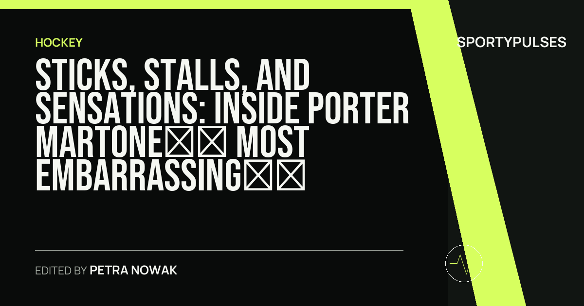 Image accompanying coverage of Sticks, Stalls, and Sensations: Inside Porter Martone’s Most Embarrassing Hockey Memory