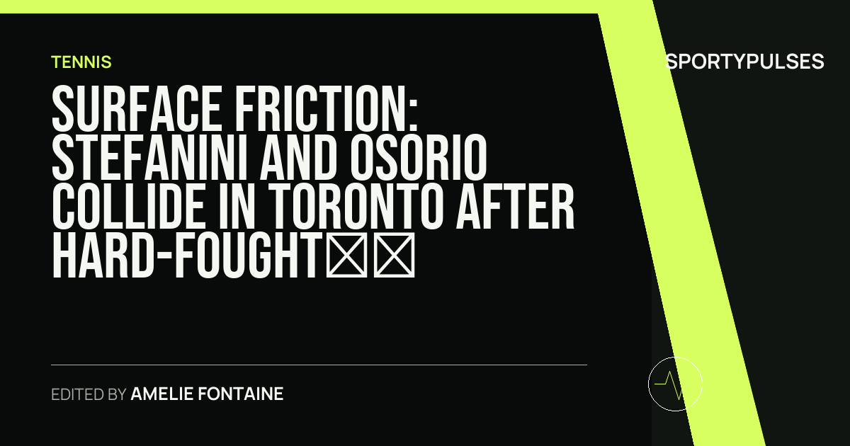 Image accompanying coverage of Surface Friction: Stefanini and Osorio Collide in Toronto After Hard-Fought Openers