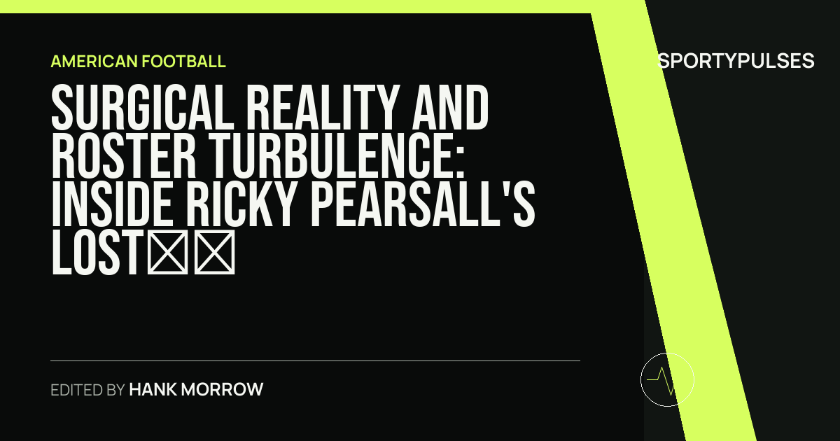Image accompanying coverage of Surgical Reality and Roster Turbulence: Inside Ricky Pearsall's Lost 2026 Season