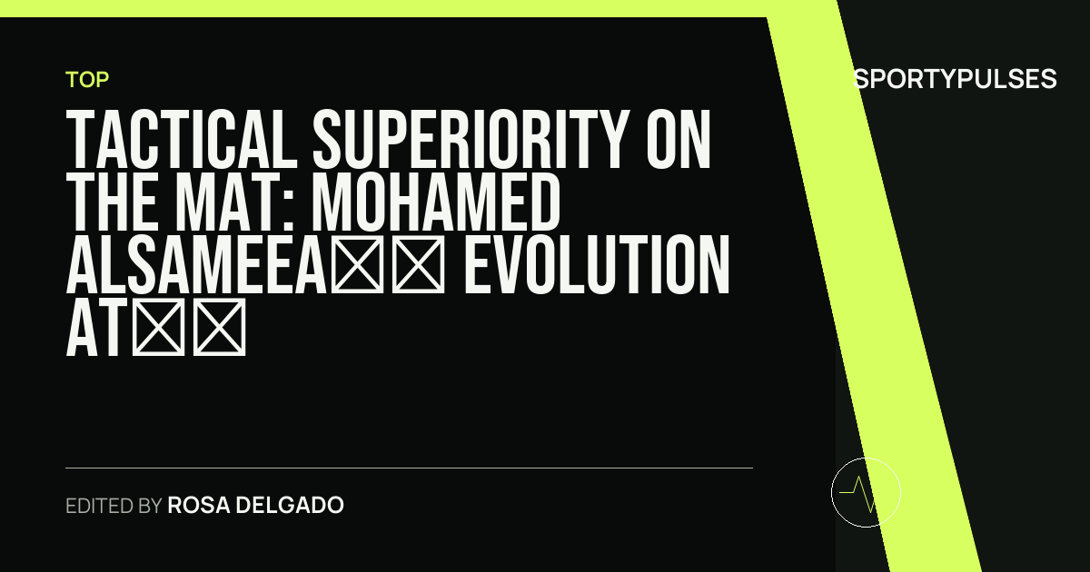 SportyPulses story card for Tactical Superiority on the Mat: Mohamed Alsameea’s Evolution at BRAVE CF 107