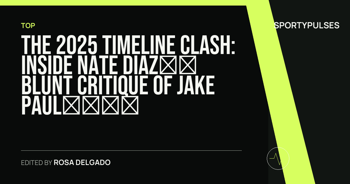 SportyPulses story card for The 2025 Timeline Clash: Inside Nate Diaz’s Blunt Critique of Jake Paul’s MMA Call-Outs