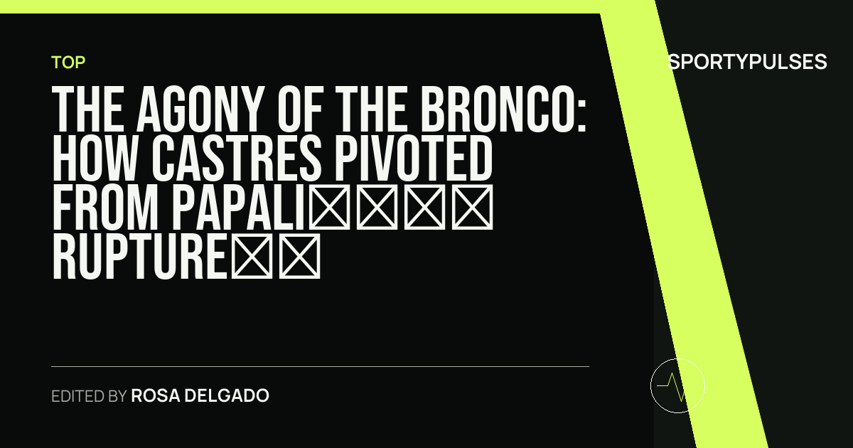 SportyPulses story card for The Agony of the Bronco: How Castres Pivoted from Papali’i’s Rupture to Scottish Hardman Hamish Watson