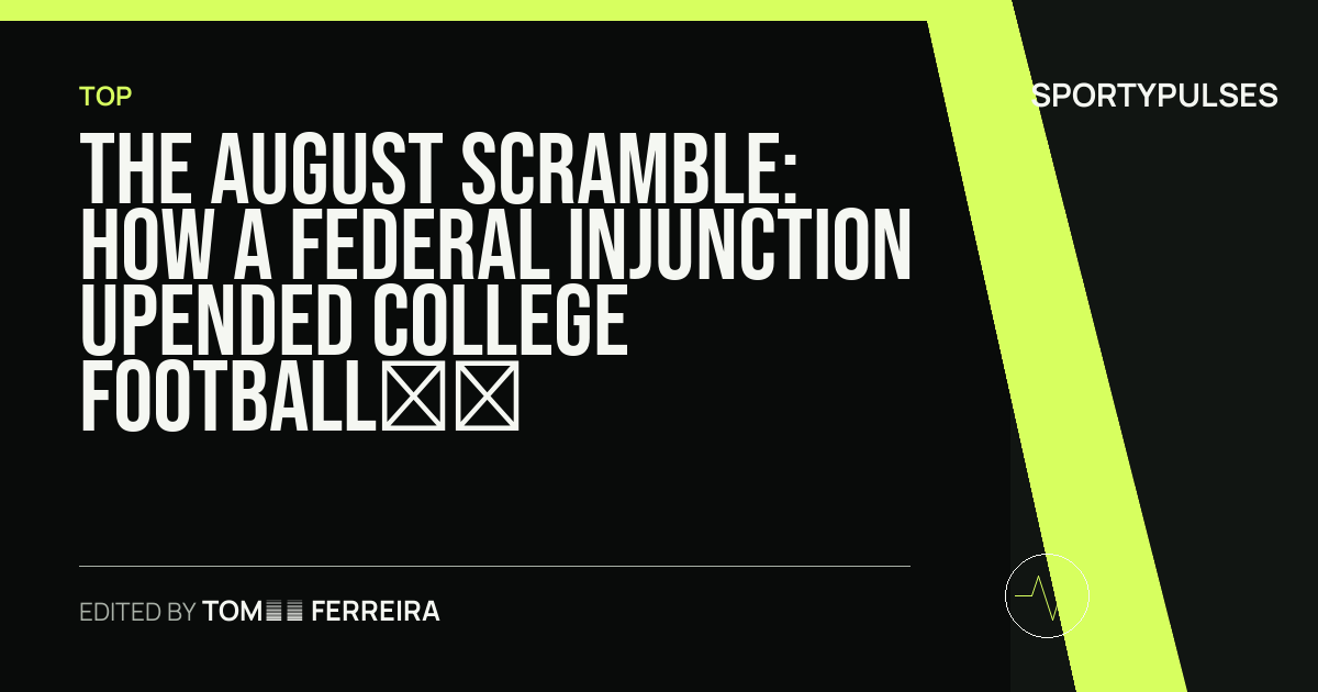 Image accompanying coverage of The August Scramble: How a Federal Injunction Upended College Football Rosters