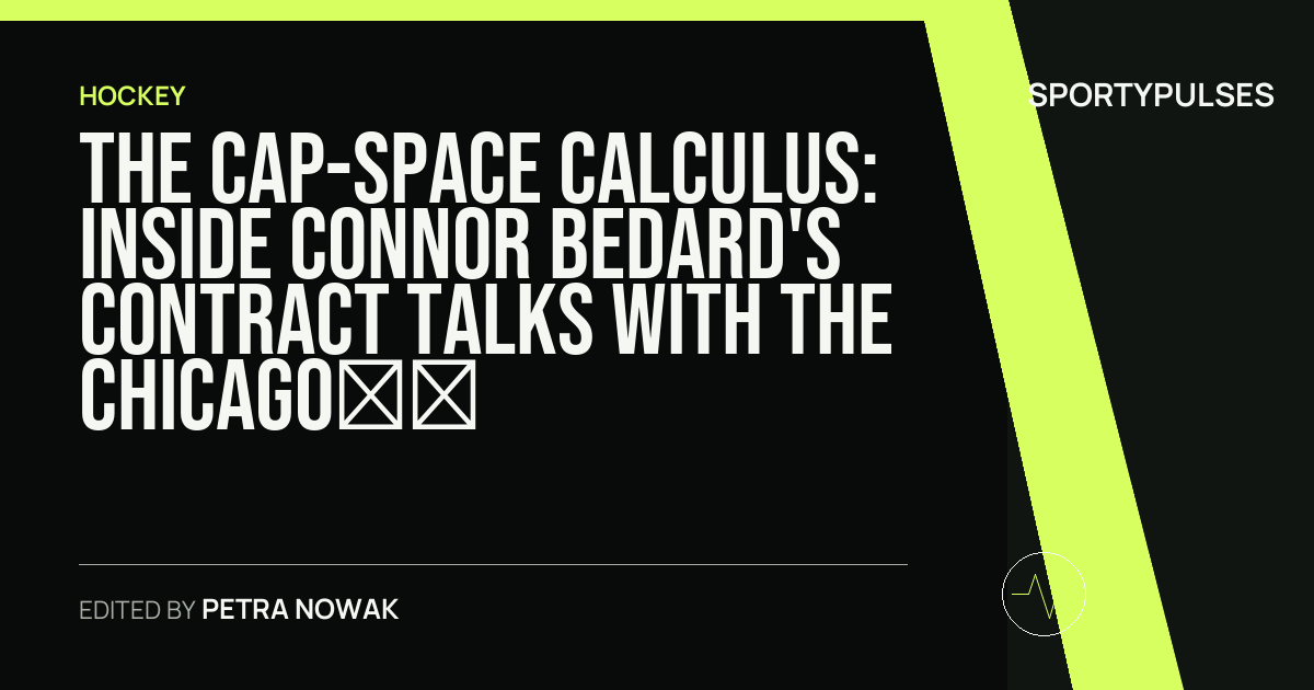 SportyPulses story card for The Cap-Space Calculus: Inside Connor Bedard's Contract Talks with the Chicago Blackhawks