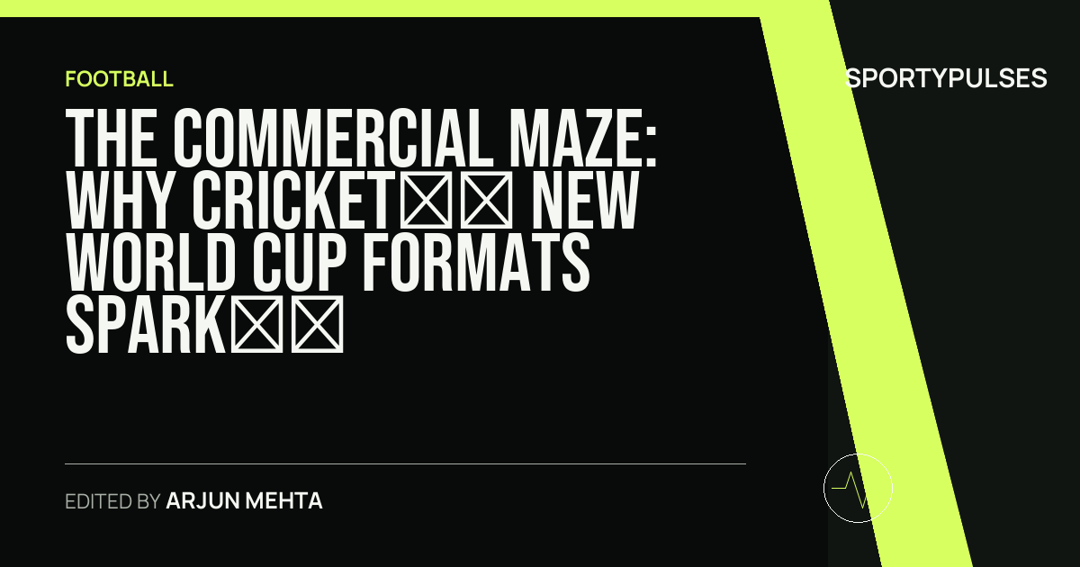 Image accompanying coverage of The Commercial Maze: Why Cricket’s New World Cup Formats Spark Integrity Fears