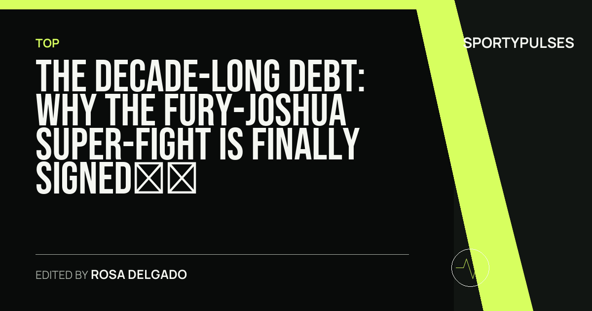 SportyPulses story card for The Decade-Long Debt: Why the Fury-Joshua Super-Fight is Finally Signed, Sealed, and Shifting West