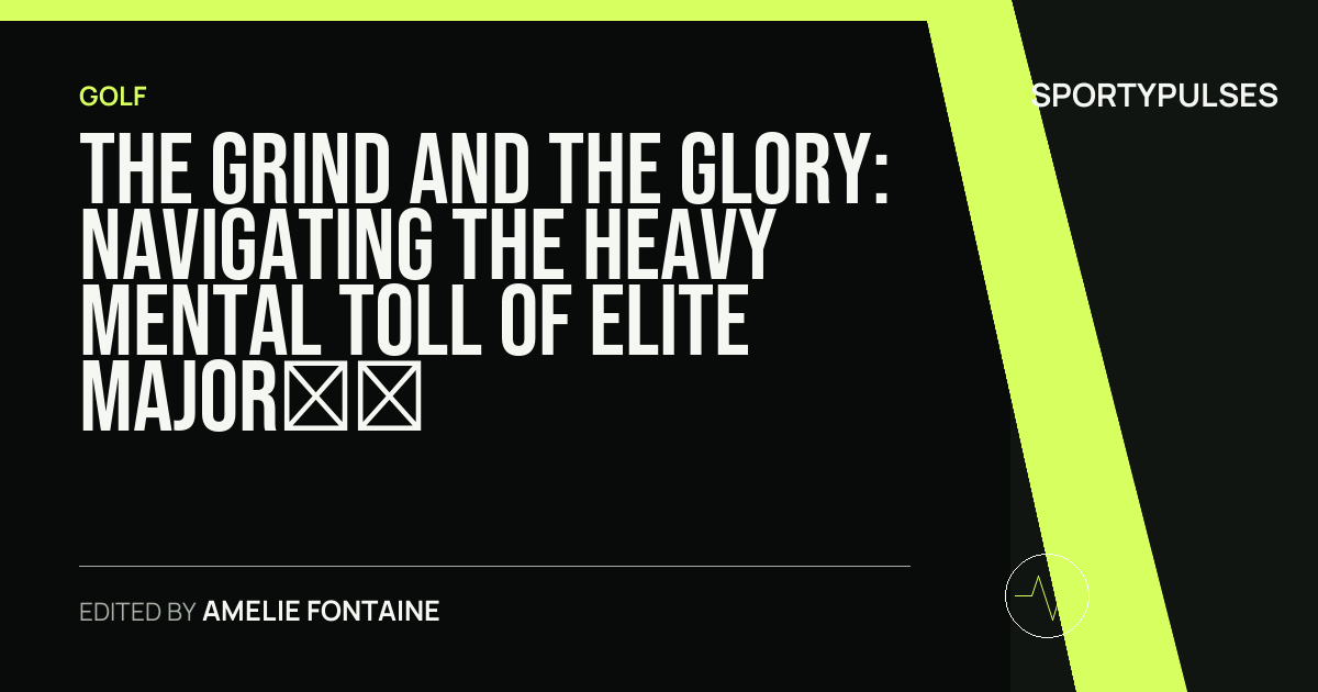 SportyPulses story card for The Grind and the Glory: Navigating the Heavy Mental Toll of Elite Major Championships