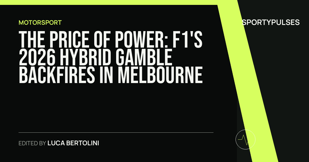 Image accompanying coverage of The Price of Power: F1's 2026 Hybrid Gamble Backfires in Melbourne